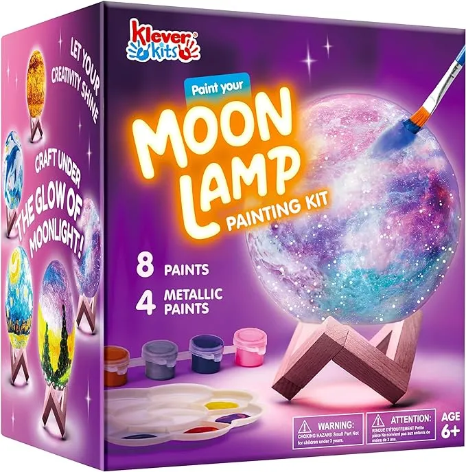 DIY 3D Moon Night Light, Paint Your Own Moon Lamp Kit Galaxy Lamp Arts and Craft