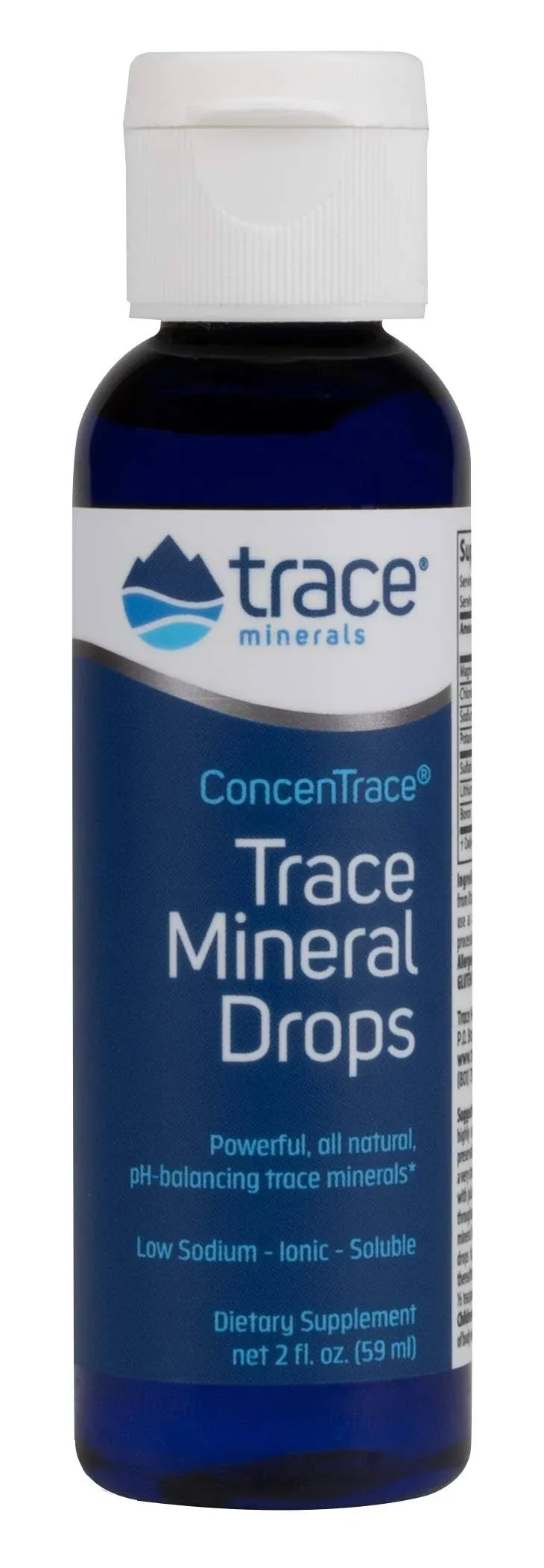 Trace Minerals ConcenTrace Drops | 72+ Minerals, Ionic Liquid Magnesium, Chloride, Potassium | Low Sodium | Energy, Electrolytes, Hydration | 288 Day