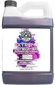 Chemical Guys CWS20716M Car Wash Starter Bundle - Extreme Bodywash & Wax Foaming Car Wash Soap, 16 oz, Grape Scent + Chenille Wash Mitt (2 Items) Works on Cars, Trucks, SUVs, RVs & More