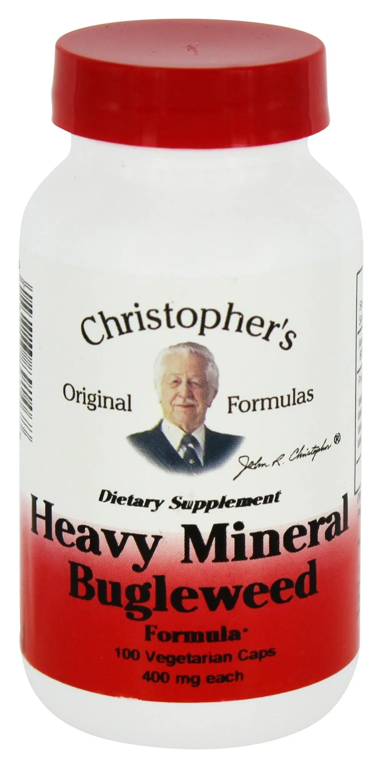 Christopher's Original Formulas Heavy Mineral Bugleweed Formula, 375 mg, 100 Vegetarian Caps (750 mg per Capsule)