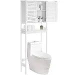 SONGMICS Over-the-Toilet Storage, Bathroom Cabinet with Inside Shelf, White