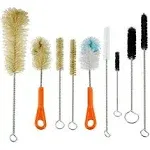 Ultimate Bottle & Tube Brush Cleaning Set 9 Sizes & Shapes - Natural & Synthetic Bristles by ProTool