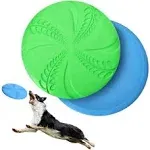 2 Pack Dog Flying Disc, Flexible Floatable Dog Disc Toy for Long-Distance Fli...