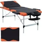 BestMassage Massage Table Massage Bed Spa Bed 84 inch Height Adjustable 3 Fold Aluminium Massage Table W Face Cradle Carry Case Portable Fac