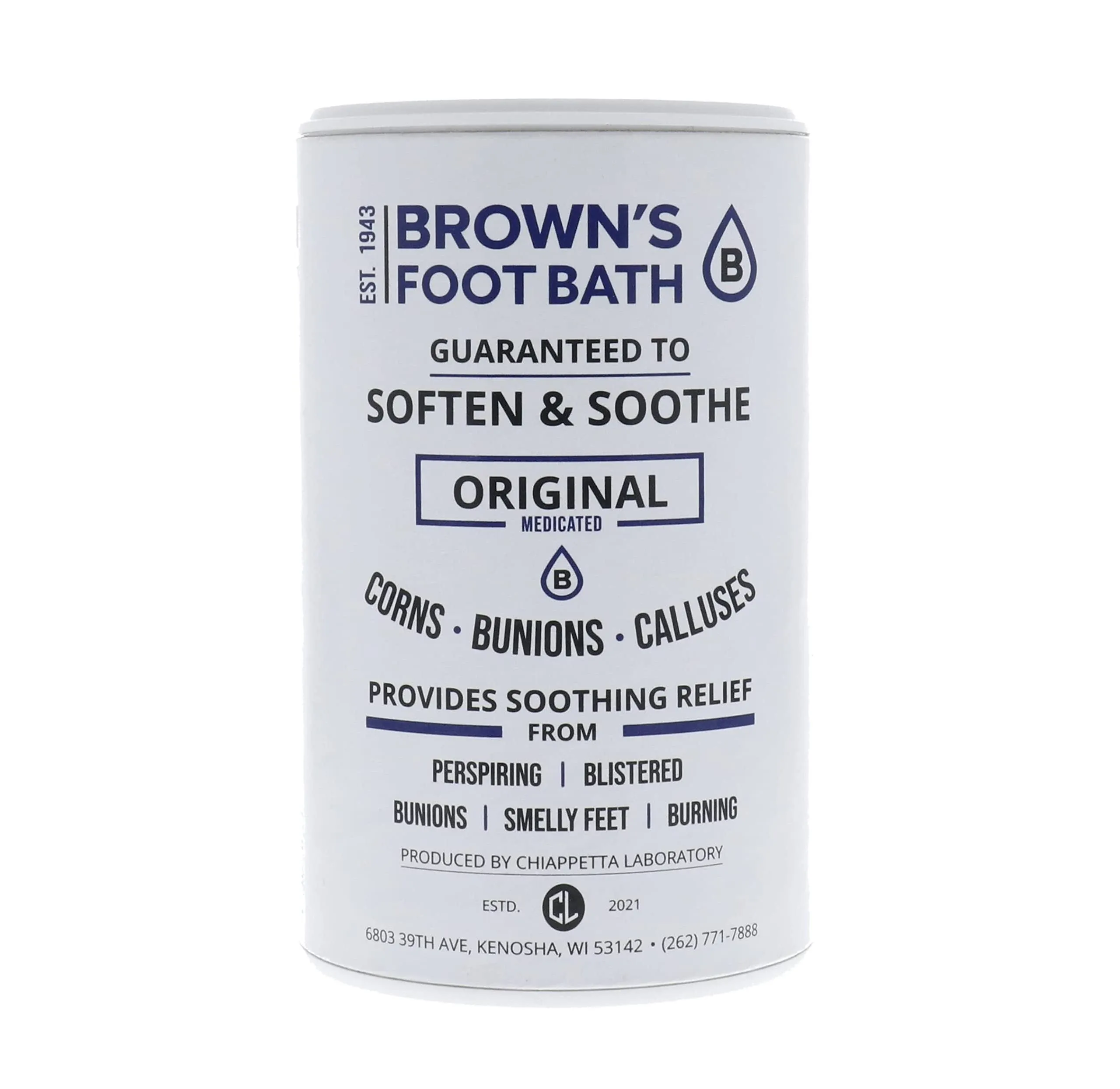 "Brown's Original Medicated Footbath To Soften & Soothe Feet"