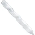 Selenite Crystal Wand, for Healing and Meditation, High Energy Crystals for Anxiety Relief, Yoga & Home Decor, Idea for Gift, White – 6 Inches