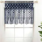 Lush Decor Boho Macrame Textured Cotton Valance/Kitchen Curtain/Wall Decor