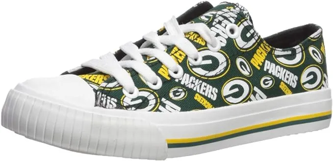 Green Bay Packers Women's Repeat Print Low Top Sneakers