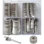 300pcs Back_up 100% Aluminum Rivets Washers Assortment kit, Multiple Aluminum...