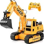 DOUBLE E Excavator Toys for Boys Remote Control Excavator 11 Channel 1:20 Con...