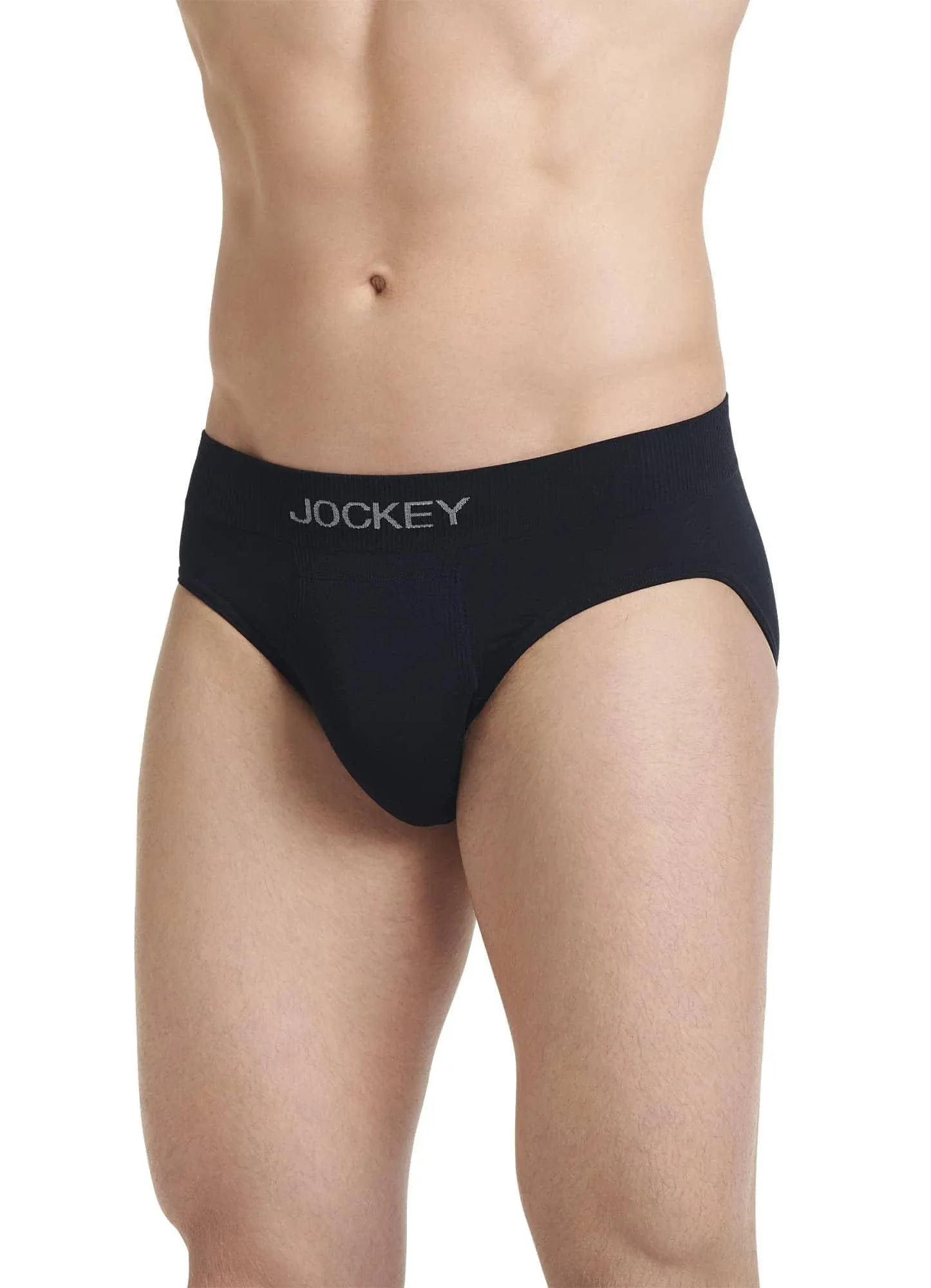 Jockey Men FormFit Lightweight Seamfree Bikini S Black