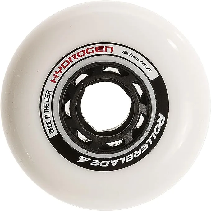 Rollerblade Hydrogen 85A Wheels, White / 8 Pack/80mm