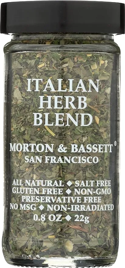 Morton & Bassett Salt Free Gluten Free Italian Herb Blend, 0.8 oz [Pack of 3]