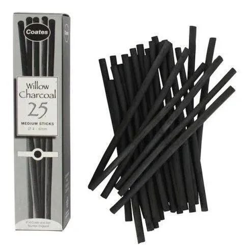 Coates : Medium Charcoal : 25 Sticks