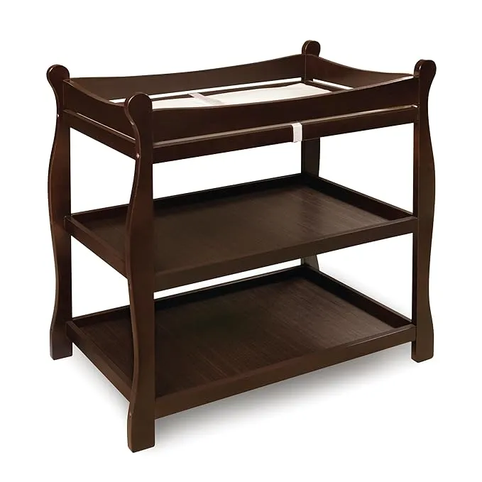 Sleigh Style Changing Table-Espresso