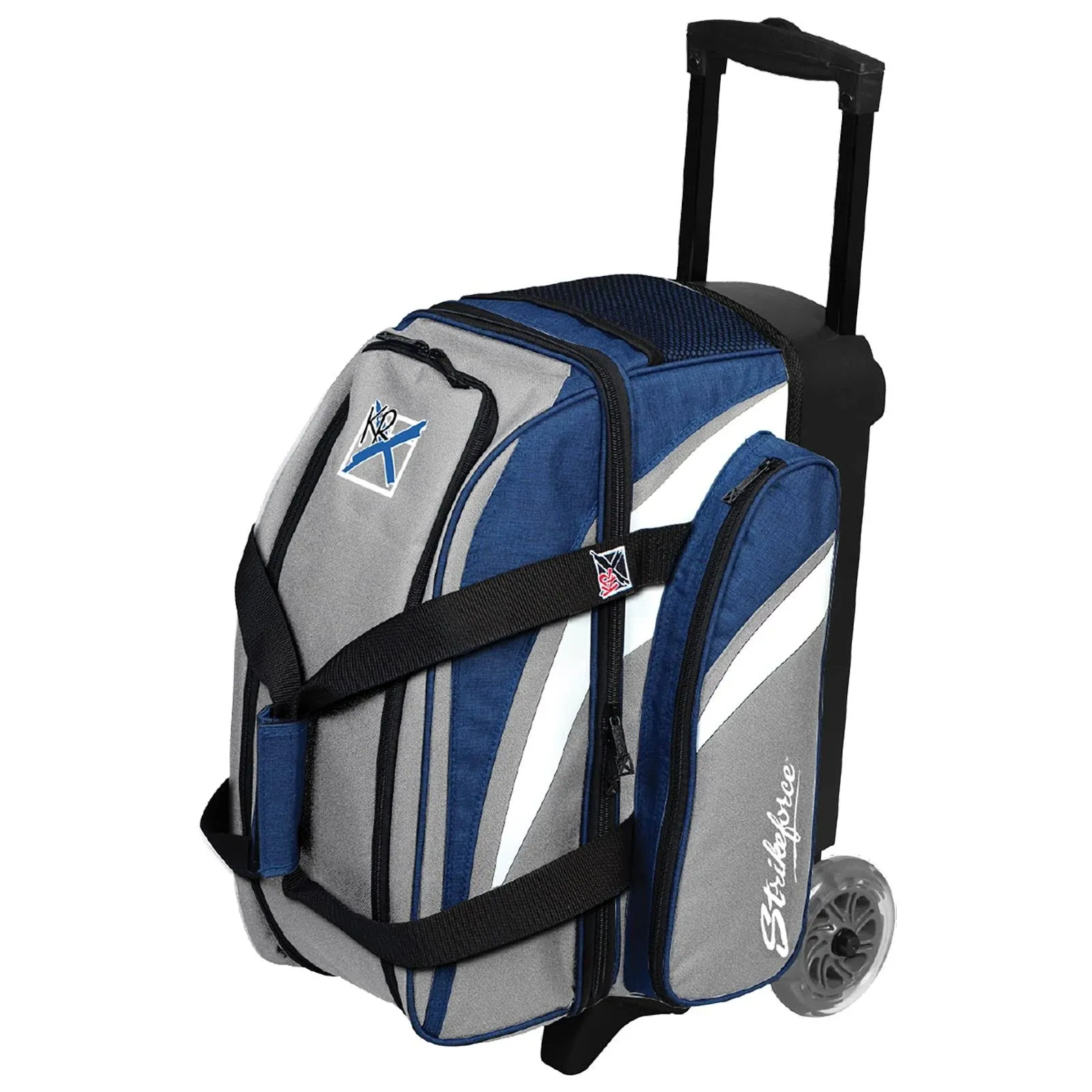 KR Strikeforce Cruiser Smooth Double Roller Grey/Navy Bowling Bag