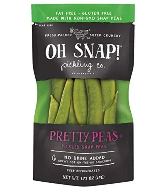 Oh Snap! Fresh Packed Super Crunchy Pretty Peas Pickled Snap Peas, 1.75 Oz