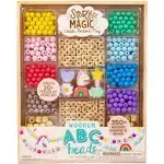 Story Magic Wooden ABC Bead Kit, Premium Wood Jewelry Making Kit, 350+ Wooden Beads & Charms for Beading Bracelets, Great for Playdates & Sleepovers, Arts & Crafts Kit Set for Kids Ages 4, 5, 6, 7