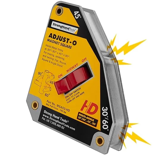 Strong Hand MSA53- HD Adjust-O™ Magnet Squares At Multi Angles 30° 45°, 60° And 90°. Capacity 140 LBS (65 kg.)