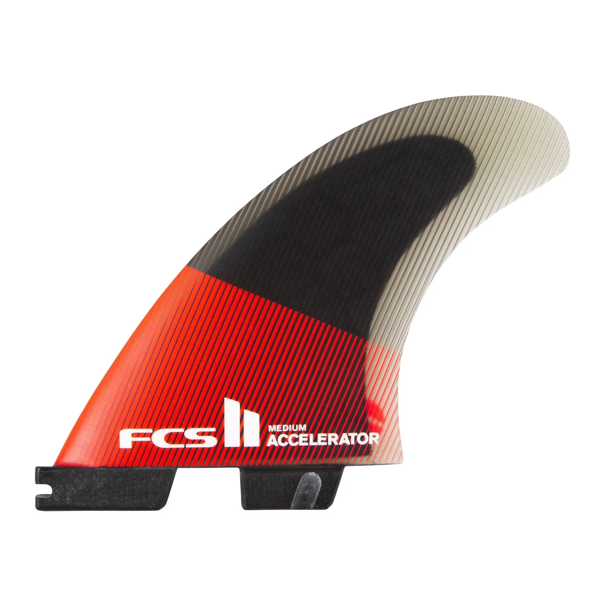 FCS II Accelerator Performance Core Tri Fin Set - Red/Black - M