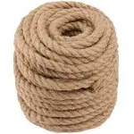 100 Feet 1/2 Inch Thick Natural Jute Rope, 12Mm X 30M Strong Hemp Rope, Thick 