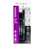 Tombow 62039 Fudenosuke Brush Pens, 3-Pack. Soft, Hard, and Twin Tip Markers for Calligraphy and Art Drawings