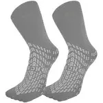 HCS Hospital Socks with Grips for Women & Men (6 Pairs) - Non Slip Socks for Elderly/Non Skid Socks for Seniors - Fall Risk Patient Slippers (Gray)