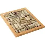 Oenophilia Bamboo Corkboard Trivet Kit