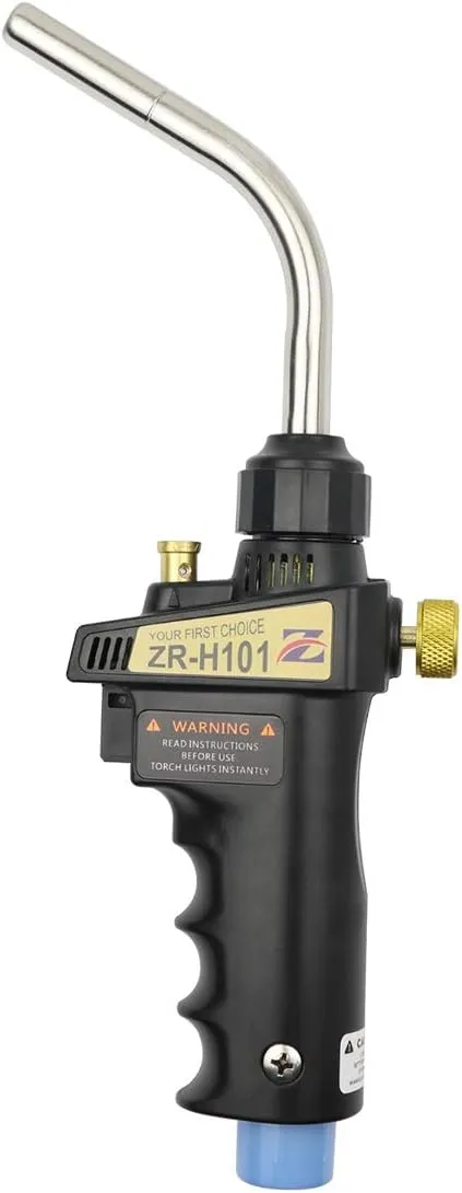 Zero ZR-H101 Trigger Start Propane Torch Head High Intensity Adjustable Flame ...