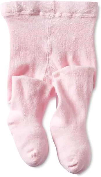 Jefferies Socks Baby-girls Infant Seamless Organic Cotton Tights, Pink, 6-18