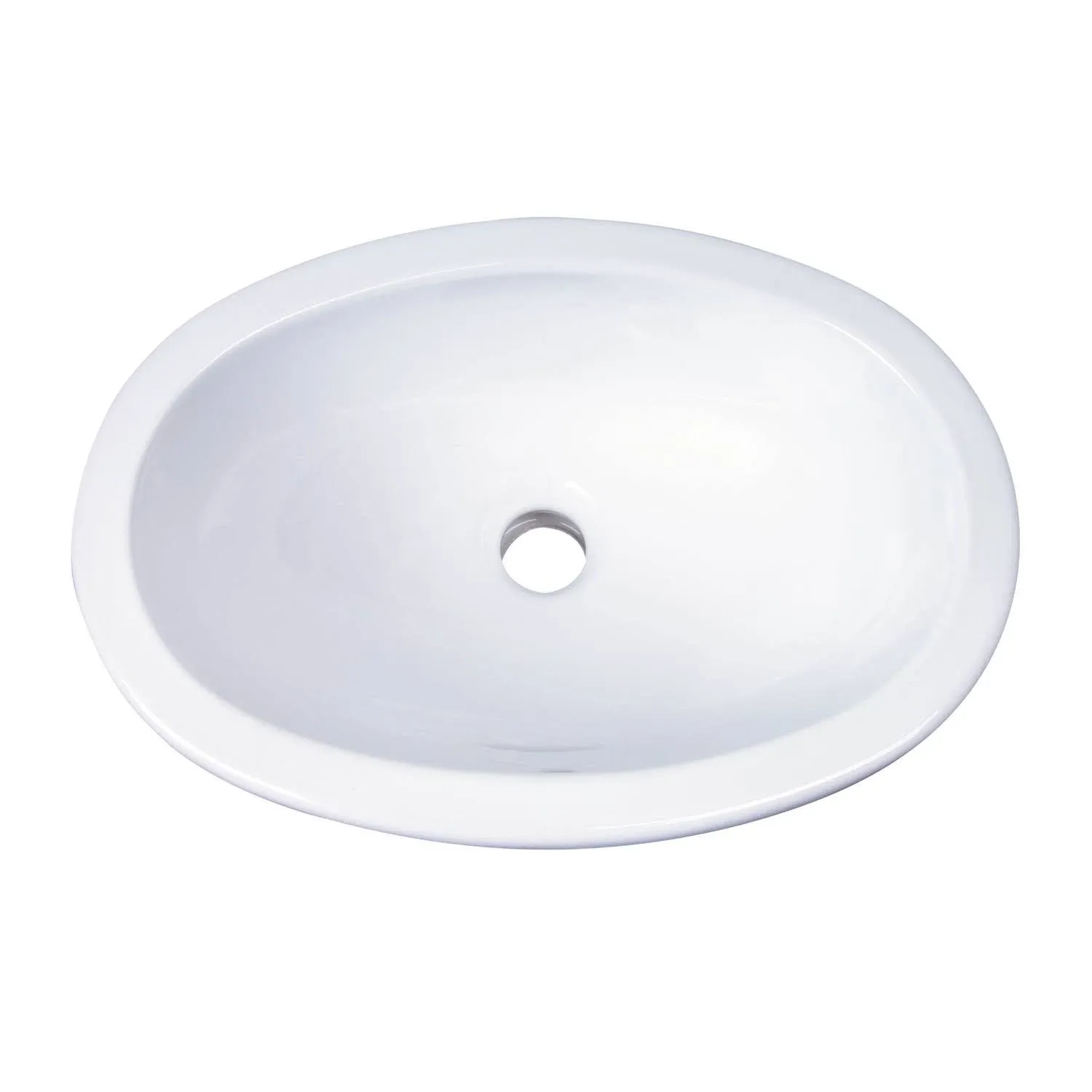 Lily Drop-In Bathroom Sink in White