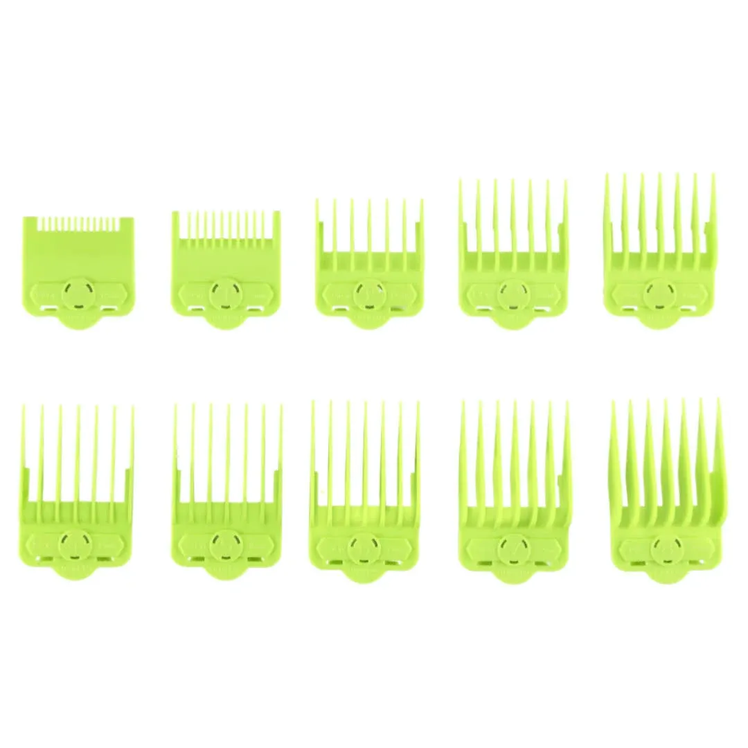 Supreme Trimmer Guide Combs for Clippers - Magnetic Hair Clipper Guards - 10 Cutting Lengths - CMG100 Blue