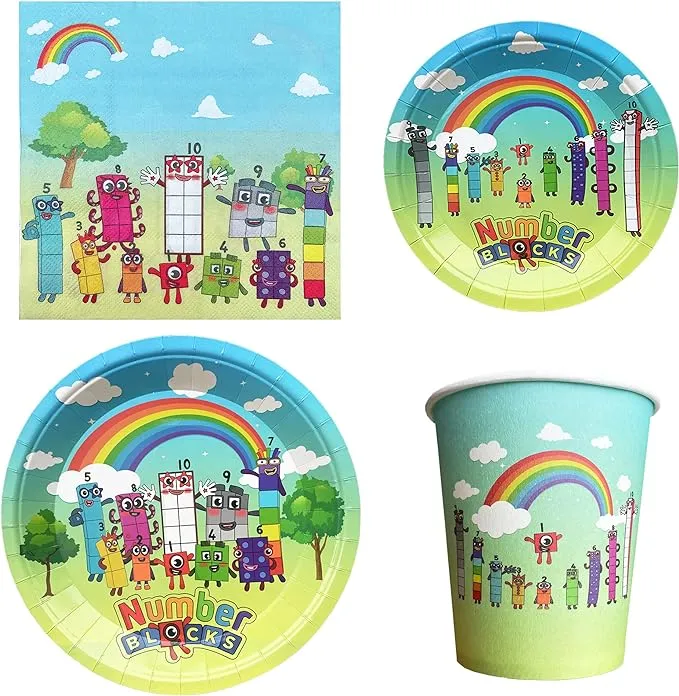 Fulai Win3terz Birthday Party Supplies,Including Number Theme Plates 40pcs, Cups ...