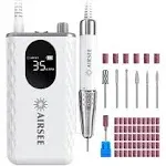 AIRSEE 35000 RPM Professional Electric Rechargeable Nail Drill File Machine for ...