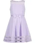 Calvin Klein Girls 7-16 Plus Illusion Mesh Dress, Purple, 10.5