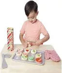 Melissa &amp; Doug Wooden Slice &amp; Bake Christmas Cookie Play Food Set New Sealed