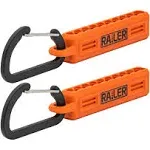 Screwdriver Bit Holder Storage Organizer Railer 10-Hole Orange Bit Holder with Carabiner - 2 Pack