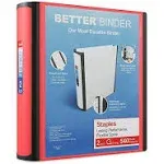 Staples 2&#034; 3-Ring Better Binder Pink 2/Pack ST55876-CCVS