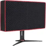 Premium Gaming Monitor Cover | 27 Inch | Dust, Water & Cat Resistant Red & Black Monitor Covers for Desktops Gaming PC Computer Monitor Dust Cover Decor Size 27”