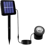 VEEKI Solar Spot Lights Outdoor, LED Waterproof Pond Light Solar Spotlight Underwater Light Security Lighting Dark Sensing Auto On/Off Adjustable Lighting