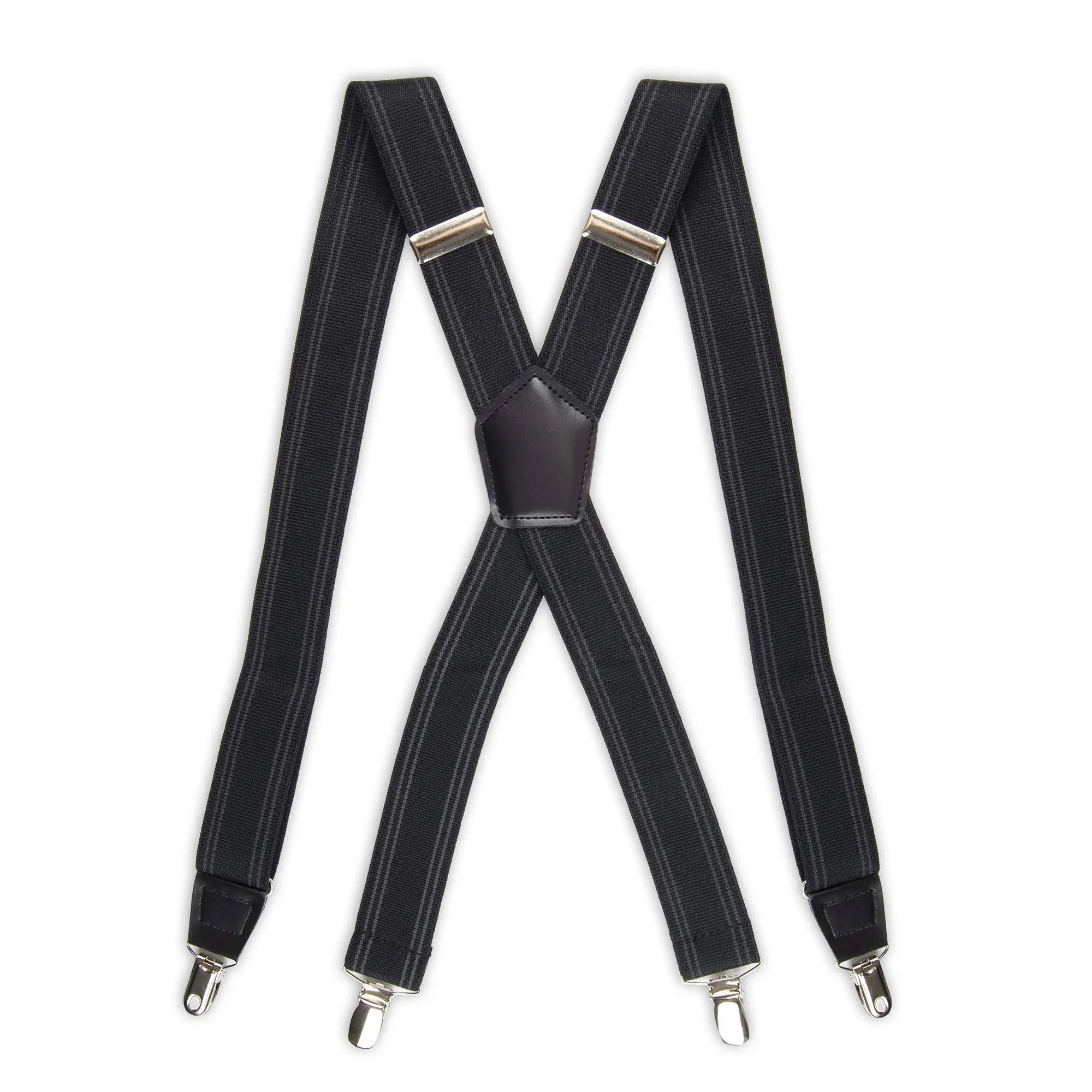 Dockers Men's Stretch X-Back Suspenders with Adjustable Straps, Black