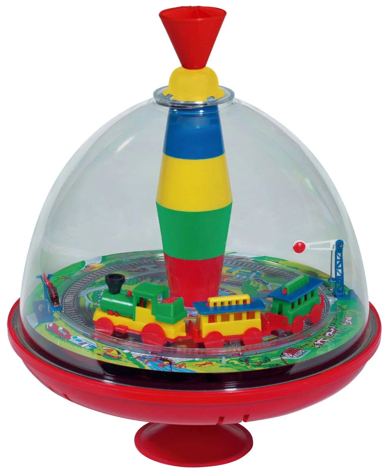 Classic Train Spinning Top Toy from KsmToys by Bolz. Real Action and Sounds when the top spins. Durable 9.5" x 7.5" x 7.5" Ages 18 m+