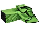 Detailer's Preference Terry Weave Microfiber Towels 16 inch x 24 inch 390gsm 12 Pack Green