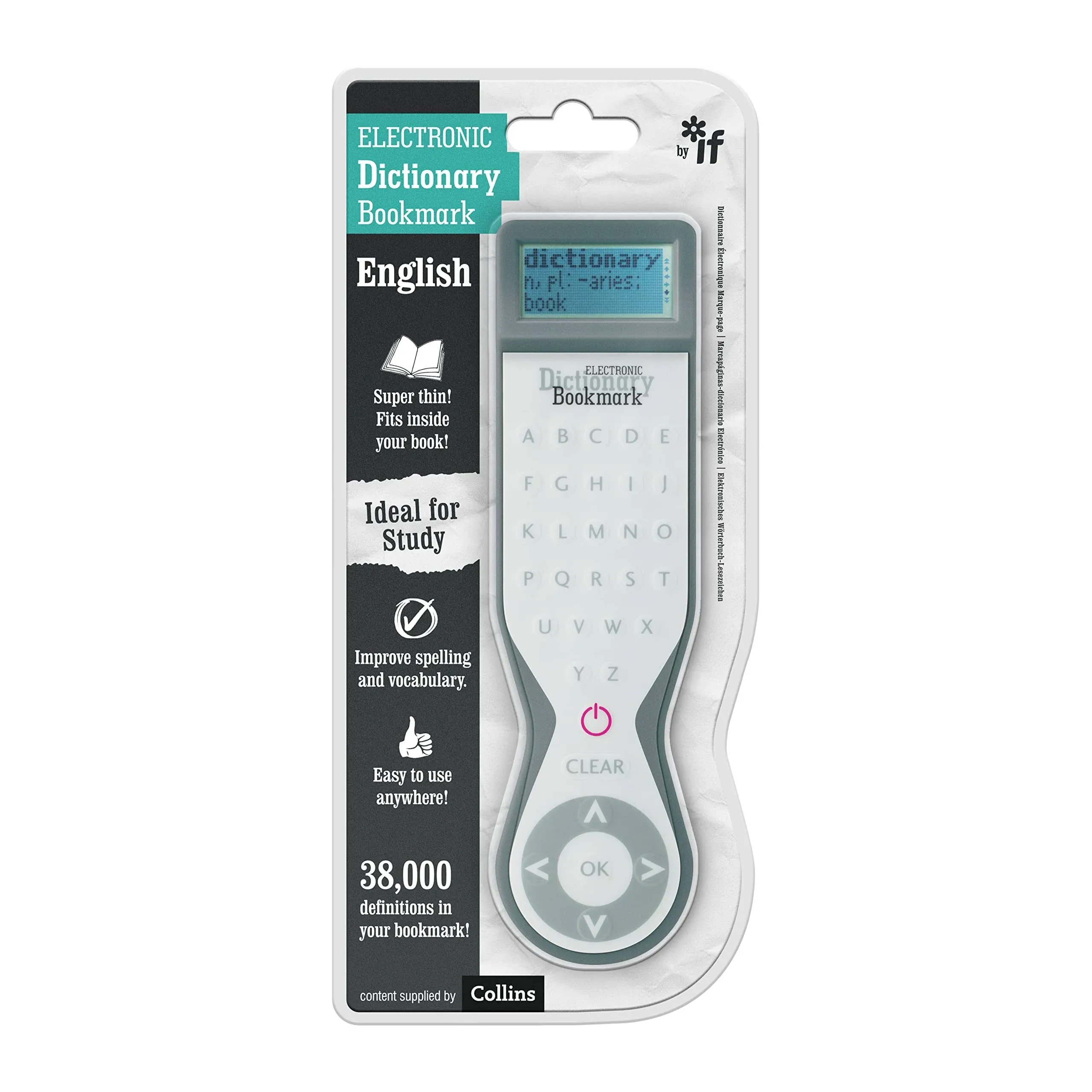 Electronic Dictionary Bookmark By If Brand English 38,000 Definitions New