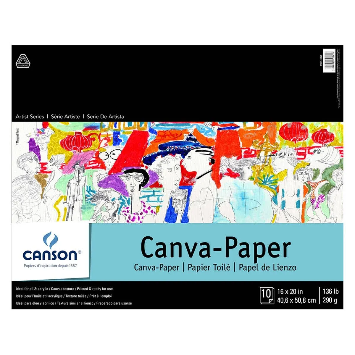 Canson Paper Canvas Pad 16" x 20" Pad of 10 Sheets