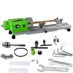 Onetuon Mini Wood Lathe Benchtop MICRO Woodturning Lathe Grinding Polishing Beads Drill Rotary Tool Set Variable Speed