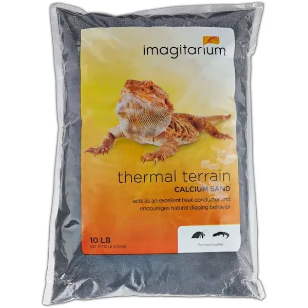 Imagitarium Black Calcium Reptile Sand, 10lb