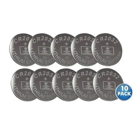 10-Pack Licb Cr2032 3V Lithium Battery - For Watches Garage Doors And More