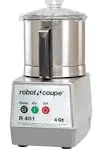 Robot Coupe R401B Single-Speed 4.5-Quart Combination Continuous Feed Commercial Food Processor, 120v, Grey