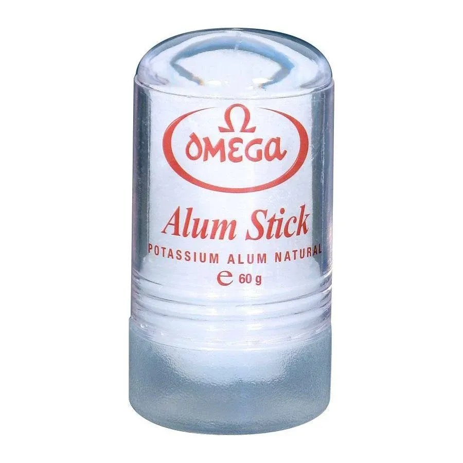 Omega Potassium Alum Stick After Shave Shaving Facial Toner Treatment of Razor Cuts & Nicks